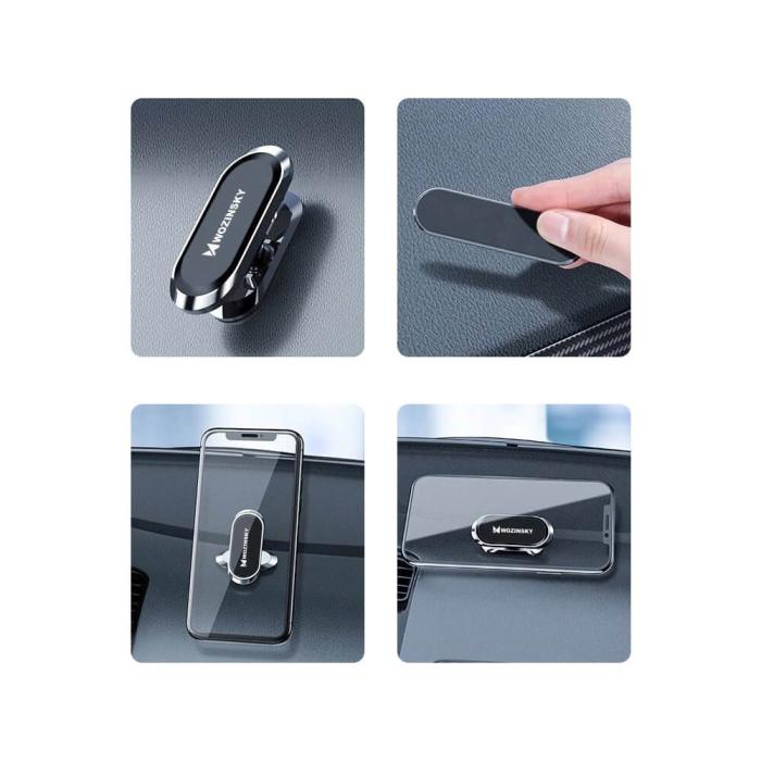 Wozinsky - Wozinsky platt magnetisk bilhållare Silver