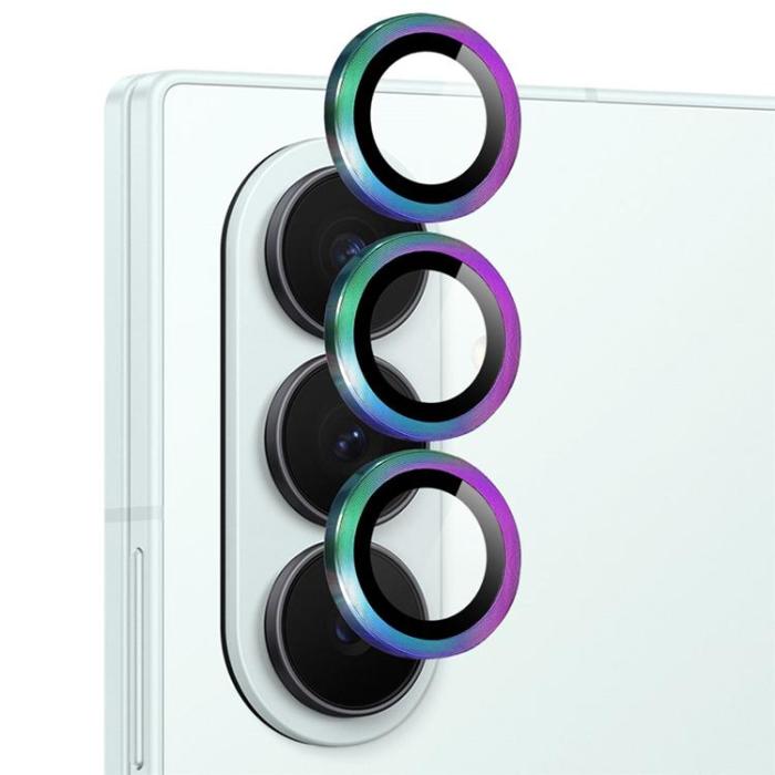 NORTHJO - NORTHJO Kameralinsskydd Härdat glas För Galaxy Z Fold 8 Metal Ring - Färgstark