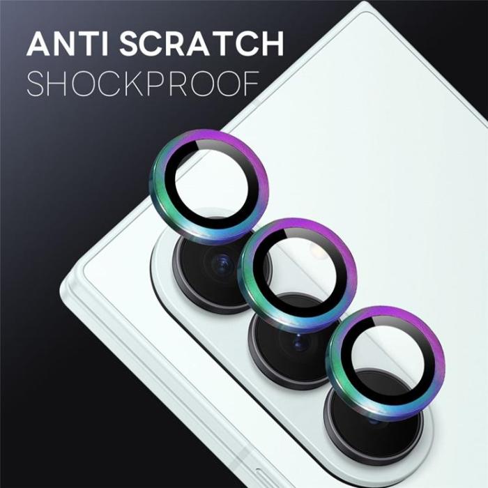 NORTHJO - NORTHJO Kameralinsskydd Härdat glas För Galaxy Z Fold 8 Metal Ring - Färgstark