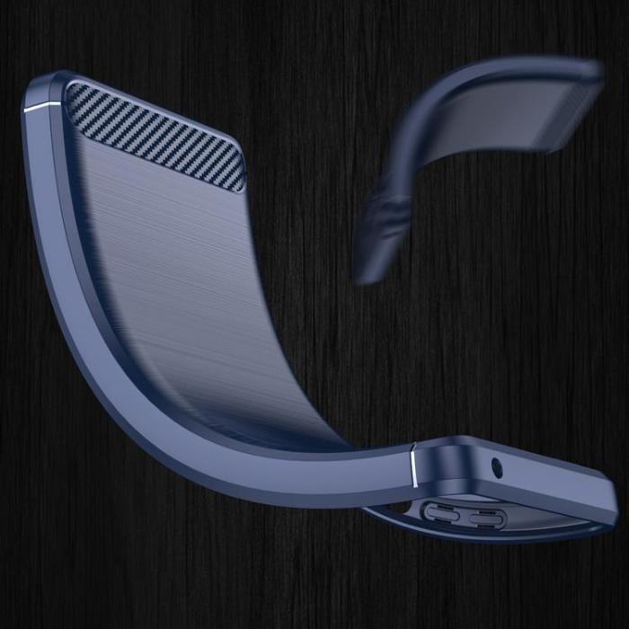 OEM - Galaxy S23 Skal Carbon Silicone Flexible - Blå
