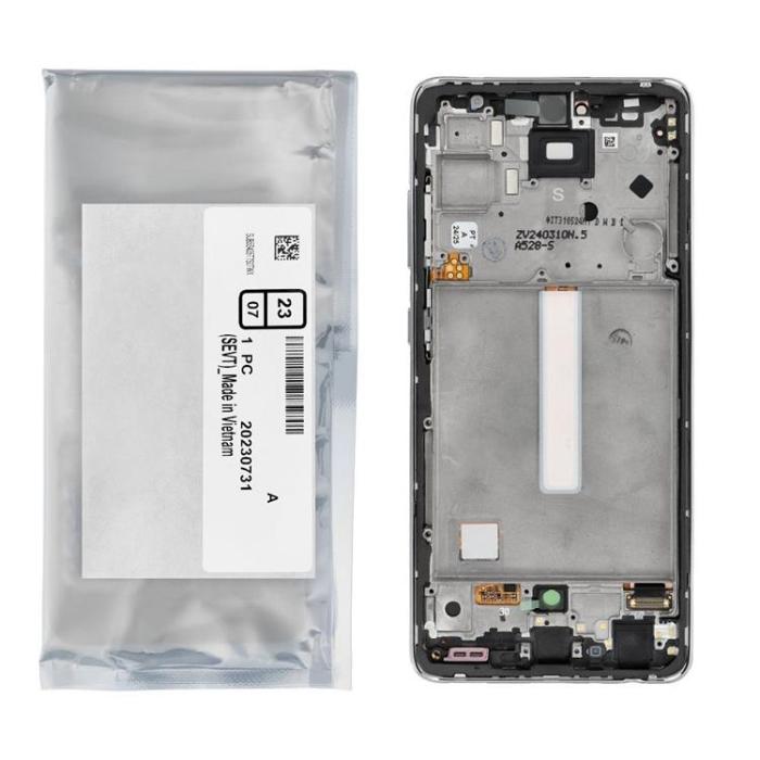 SpareParts - Galaxy A52S 5G Skärm med LCD-display Service Pack Vit