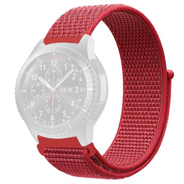 KALEBOL - Kalebol Galaxy Watch 6/6 Classic Armband Nylon Loop - Röd