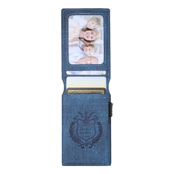 KIGC - SUTENI Korthållare Automatiskt Pop-Up Metall Imprint Jeans