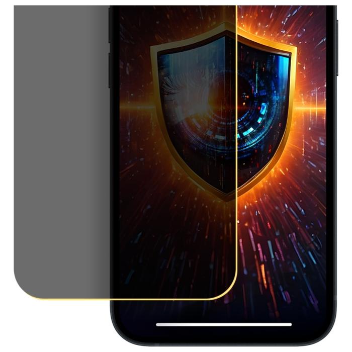 3MK - 3MK iPhone 14 Plastfilm Skärmskydd Privacy Silky Matt - Svart
