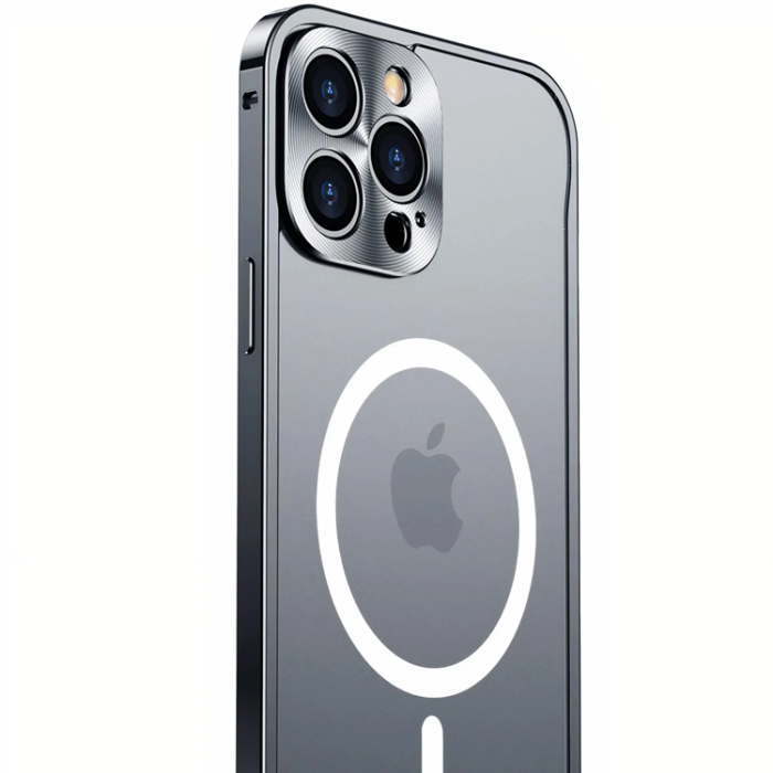 OEM - iPhone 14 Plus Skal Magsafe Metall Frame - Svart
