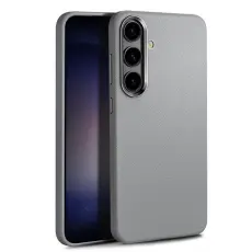 OEM - Galaxy S24 Mobilskal Läder Shockproof Silikon - Grå