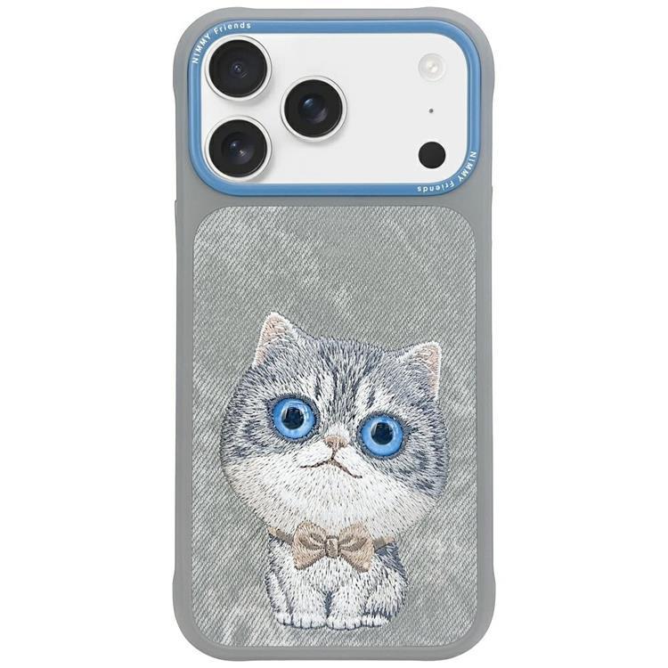 Nimmy iPhone 17 Pro Mobilskal Big Eyed Pet 2.0 Cat - Grå | 2353 | AlltMobil
