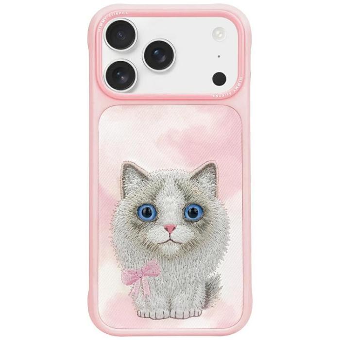 NIMMY - Nimmy iPhone 17 Pro Mobilskal Big Eyed Pet 2.0 Cat - Rosa