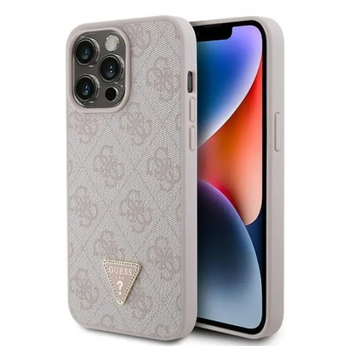 Guess - Guess iPhone 15 Pro Max Mobilskal Diamond Triangle - Rosa