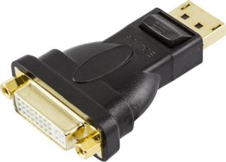 UTGATT1 - DELTACO DisplayPort till DVI-D Single Link adapter - Svart