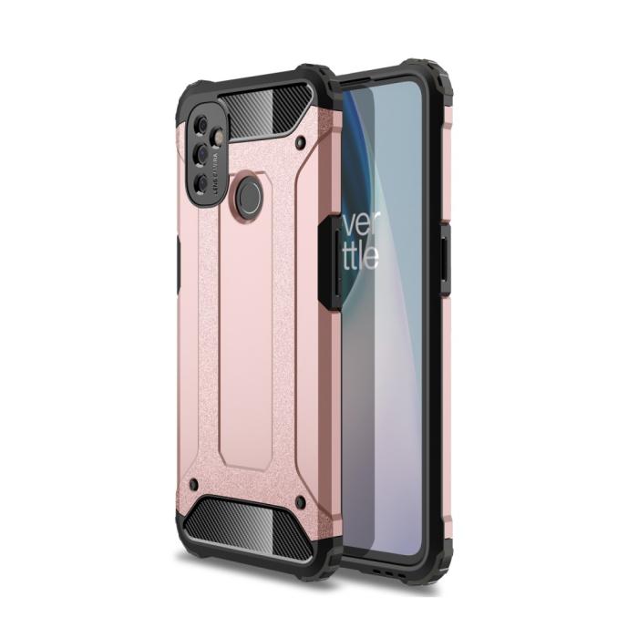 A-One Brand - Armor Guard Skal OnePlus Nord N100 - Rosa Guld
