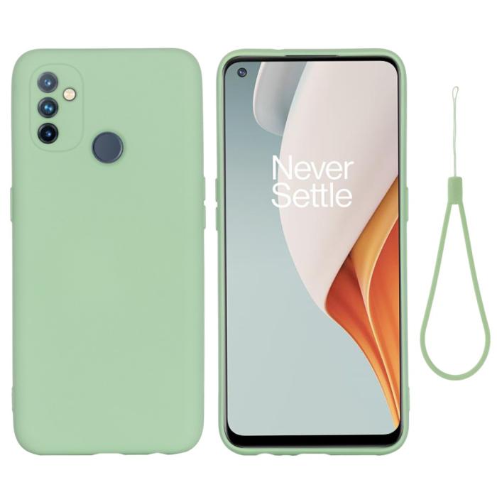 A-One Brand - Drop-proof Silicone Skal OnePlus Nord N100 - Grön