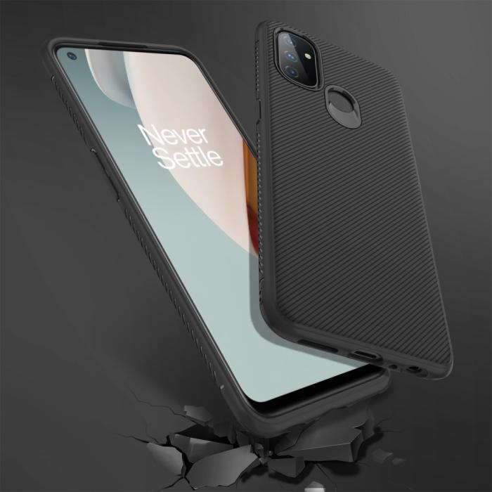 UTGATT1 - Jazz Twill Texture Skal OnePlus Nord N100 - Svart