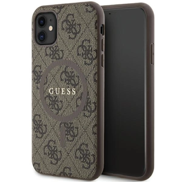 Guess - Guess iPhone 11/XR Mobilskal Magsafe Collection - Brun