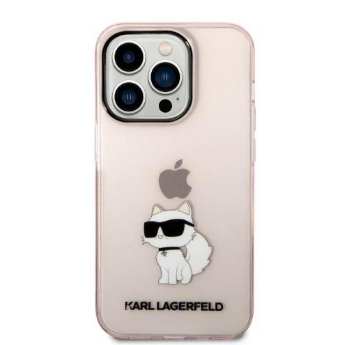 KARL LAGERFELD - Karl Lagerfeld iPhone 14 Pro Mobilskal Ikonik Choupette - Rosa