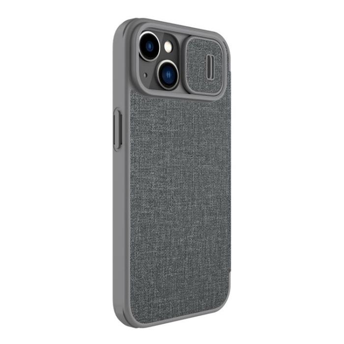 Nillkin - Nillkin iPhone 14 Plus Plånboksfodral Qin Cloth Pro - Grå