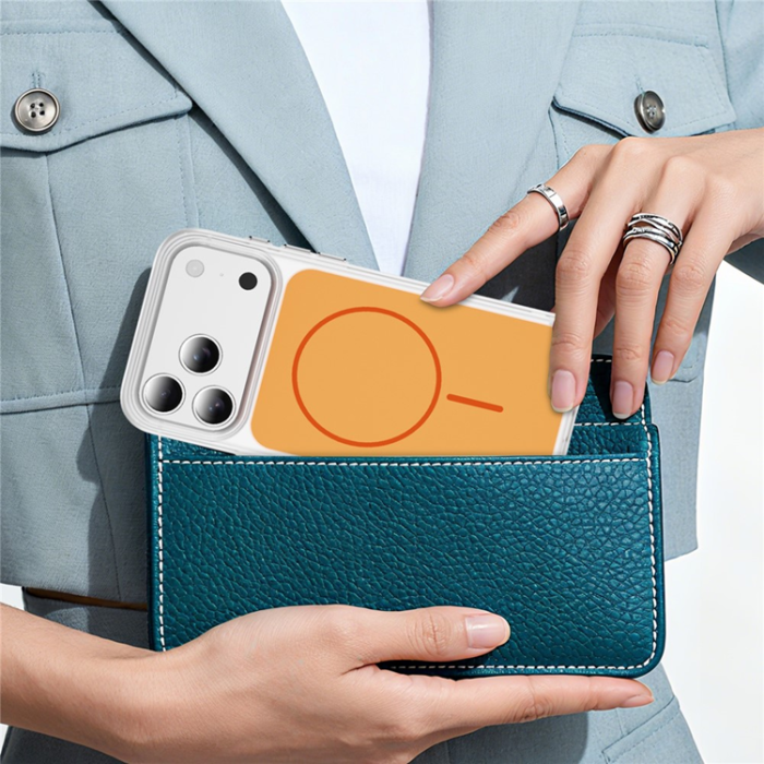 A-One Brand - iPhone 17 Pro Mobilskal MagSafe Skin Touch TPU PC - Orange