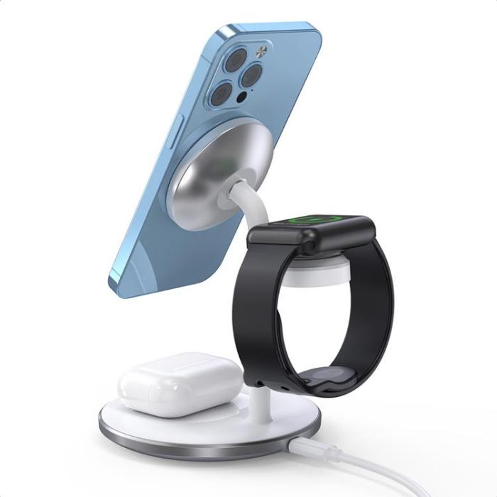 Choetech - Choetech 3-in-1 Trådlös laddare iPhone, Apple Watch, AirPods Magnetic Qi