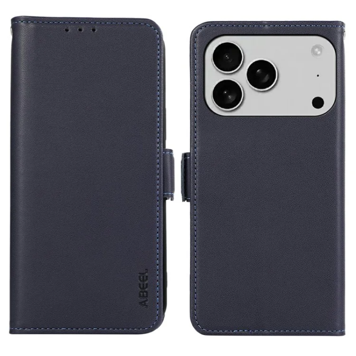 ABEEL - ABEEL iPhone 17 Pro Max Plånboksfodral Läder RFID Skydd