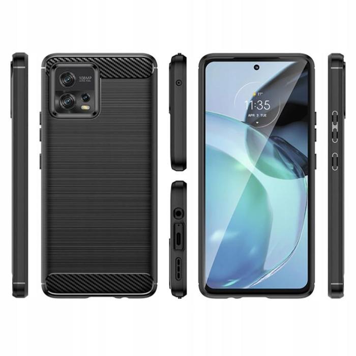 Tech-Protect - Tech-Protect Motorola Moto G72 Skal TPU Carbon - Svart