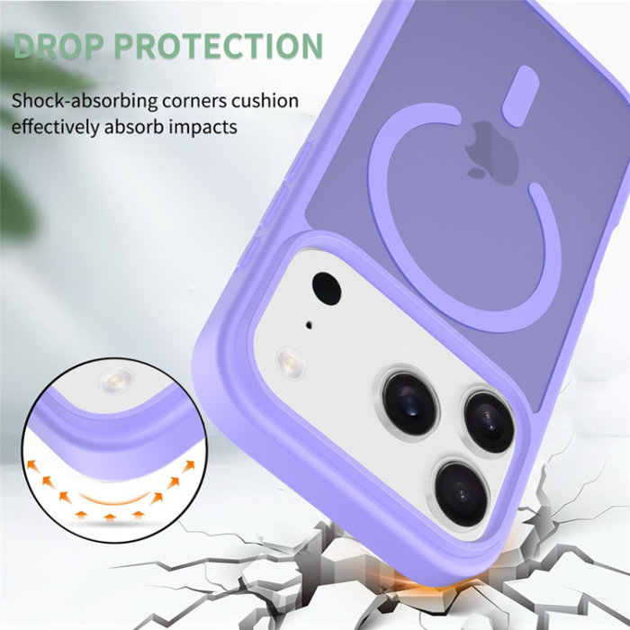 A-One Brand - iPhone 17 Pro Mobilskal MagSafe Acrylic Skin Touch - Lila