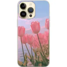 Gustaf - Mobilskal till Apple iPhone 15 Pro Max med Rosa Tulpaner