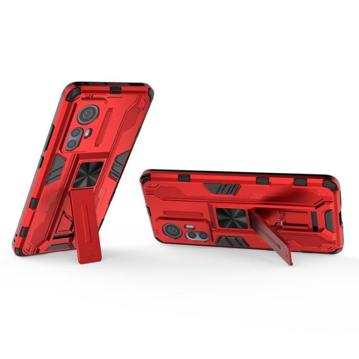 A-One Brand - Kickstand Shockproof Skal Xiaomi 12 Pro - Röd