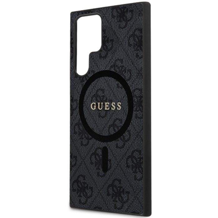 Guess - Guess Mobilskal till Galaxy S24 Ultra Magsafe Collection Läder Metall Logo