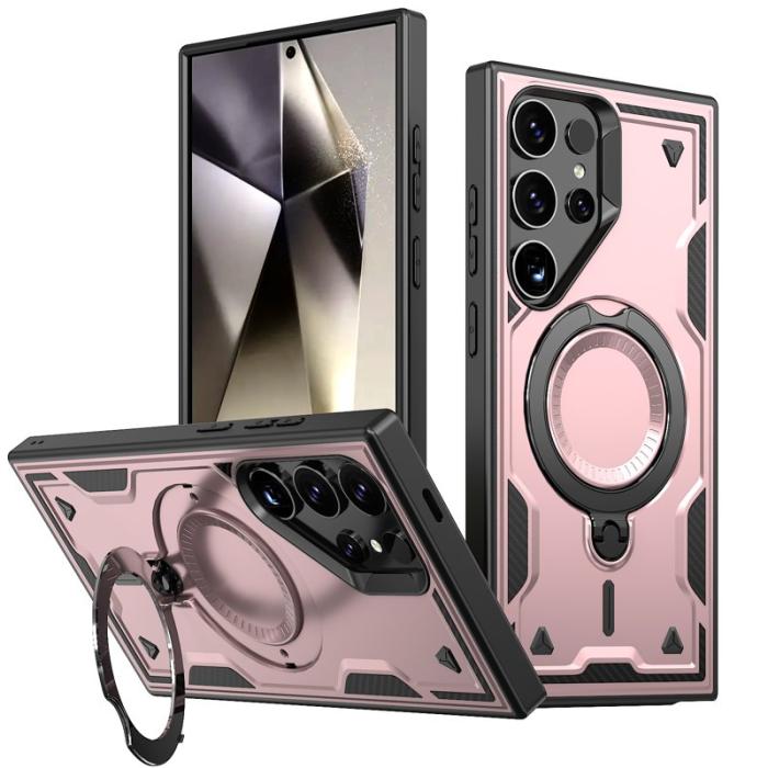 N/A - Mobilskal till Samsung Galaxy S24 Ultra Plast Militärt Skydd - Roséguld