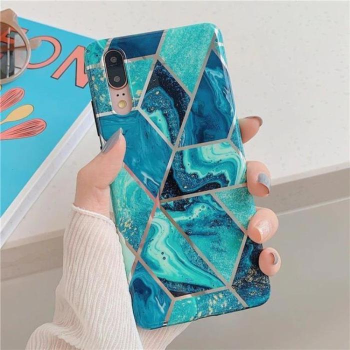 UTGATT - Tech-Protect iPhone 7/8/SE (2020/2022) Mobilskal Marble - Blå