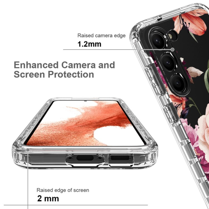 OEM - Galaxy S23 Plus Skal Pattern Printing - Lila Flower