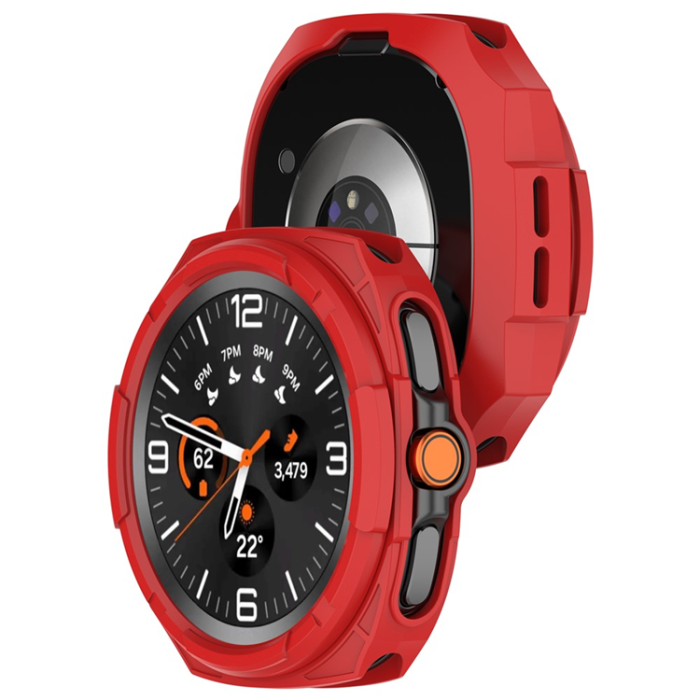 A-One Brand - Galaxy Watch 8 Classic (46mm) Skal Hollow Design - Röd