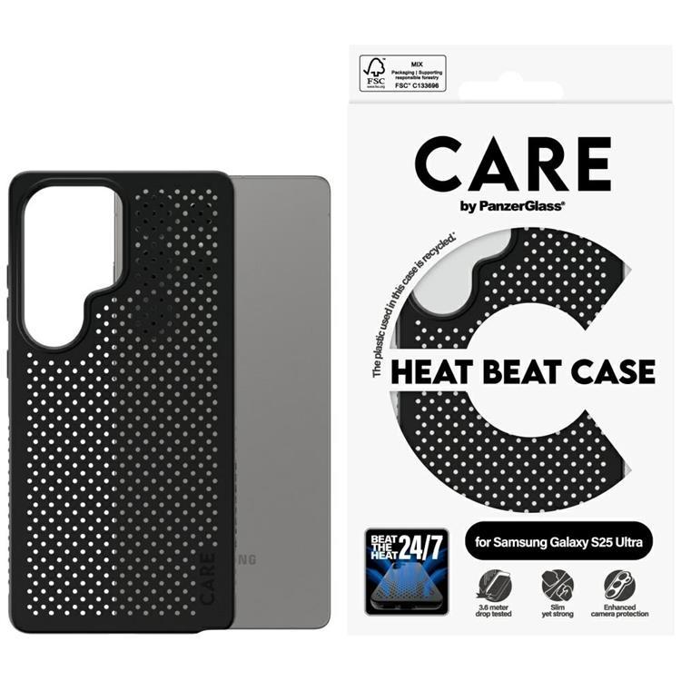 CARE By PanzerGlass Galaxy S25 Ultra Mobilskal Heat Beat - Svart | 2353 | AlltMobil