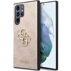 UTGATT5 - Guess Galaxy S23 Ultra Skal 4G Big Metal Logo - Rosa