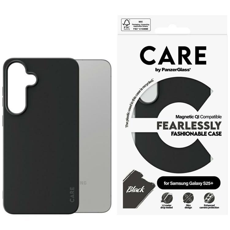 CARE By PanzerGlass Galaxy S25 Plus Mobilskal MagSafe QI Fashion - Svart | 2353 | AlltMobil