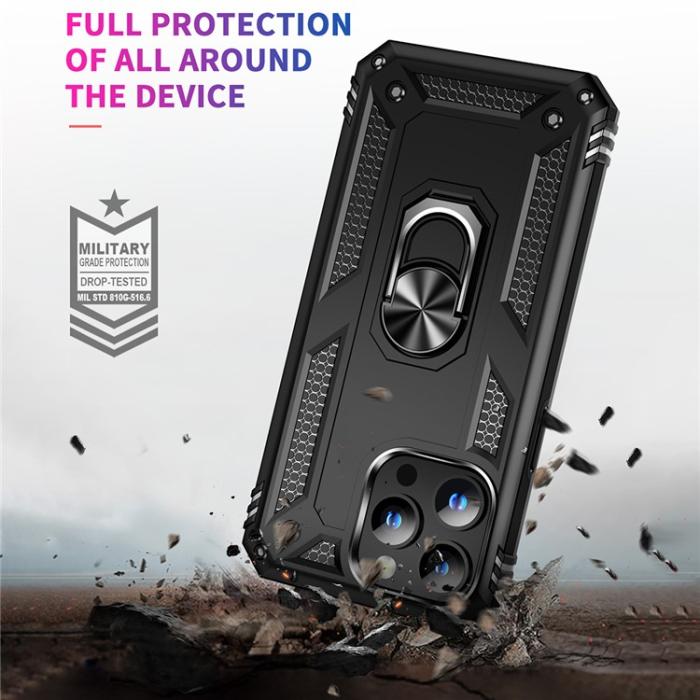 OEM - iPhone 15 Pro Mobilskal Kickstand - Svart