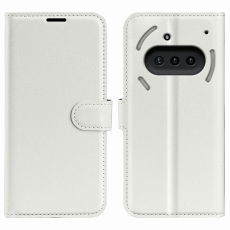 A-One Brand - Nothing Phone (3a) Plånboksfodral Litchi Texture - Vit