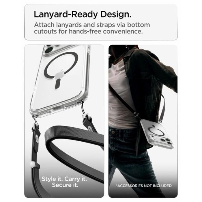 Spigen - Spigen Mobilskal För iPhone 18 Pro/17 Pro Magsafe Ultra Hybrid - Clear/Grå