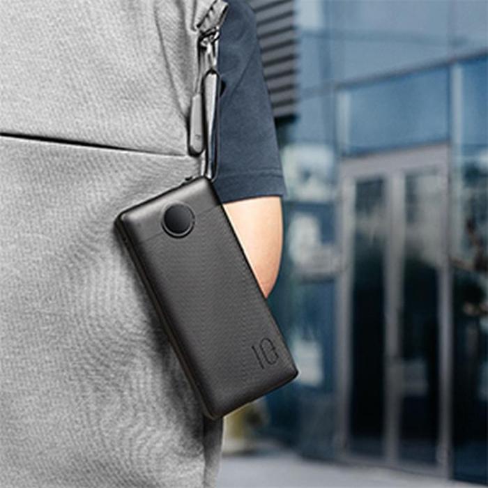 Veger - VEGER Powerbank 20000 mAh med Lightning/Typ-C/Micro-USB Kabel C20