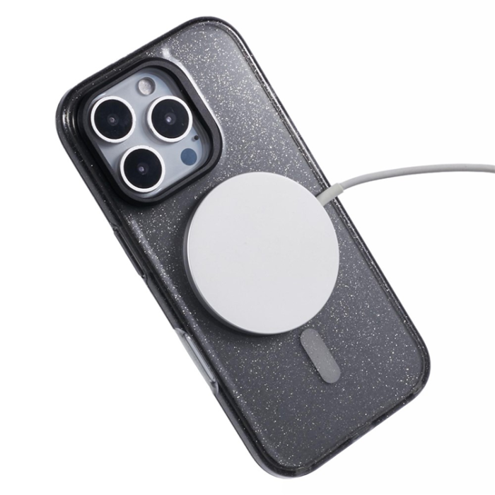 KIGC - KIGC iPhone 16 Pro Mobilskal MagSafe Epoxy Kickstand - Svart