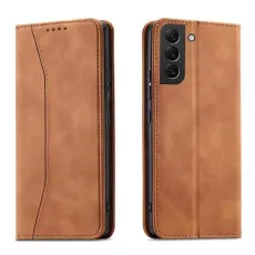 OEM - Galaxy S23 Plus Pl&aring;nboksfodral Magnet Fancy - Brun