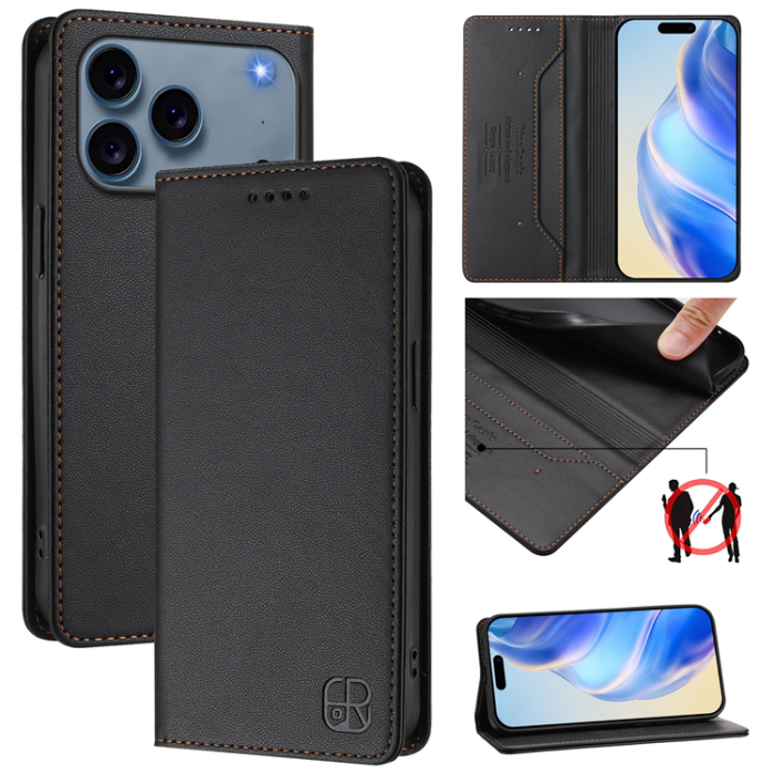RINACASIS - RINACASIS iPhone 17 Pro Max Plånboksfodral RC01 RFID - Svart