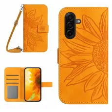 OEM - Samsung Galaxy S26 Pl&aring;nboksfodral Solros Pr&auml;gling Konstl&auml;der - Gul