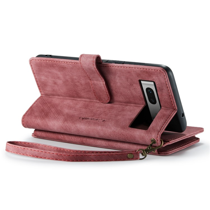 Caseme - CASEME Google Pixel 7A Plånboksfodral C30 Zipper - Röd