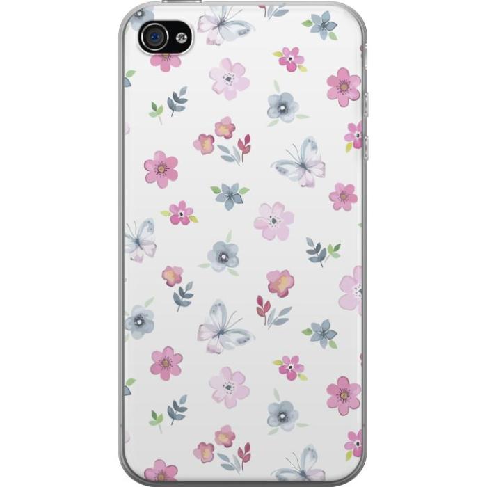 iSecrets - Mobilskal till Apple iPhone 4 med Blommor och fjärillar