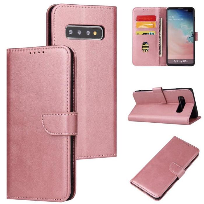 UTGATT5 - Magnet Elegant Kickstand Fodral Samsung Galaxy S10 Plus - Rosa