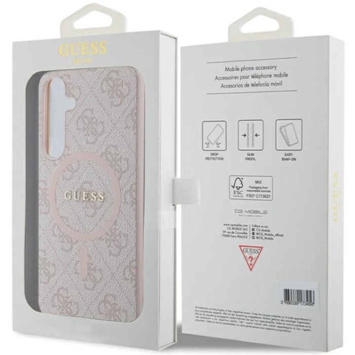 Guess - Guess Galaxy S24 Mobilskal Magsafe Collection - Rosa