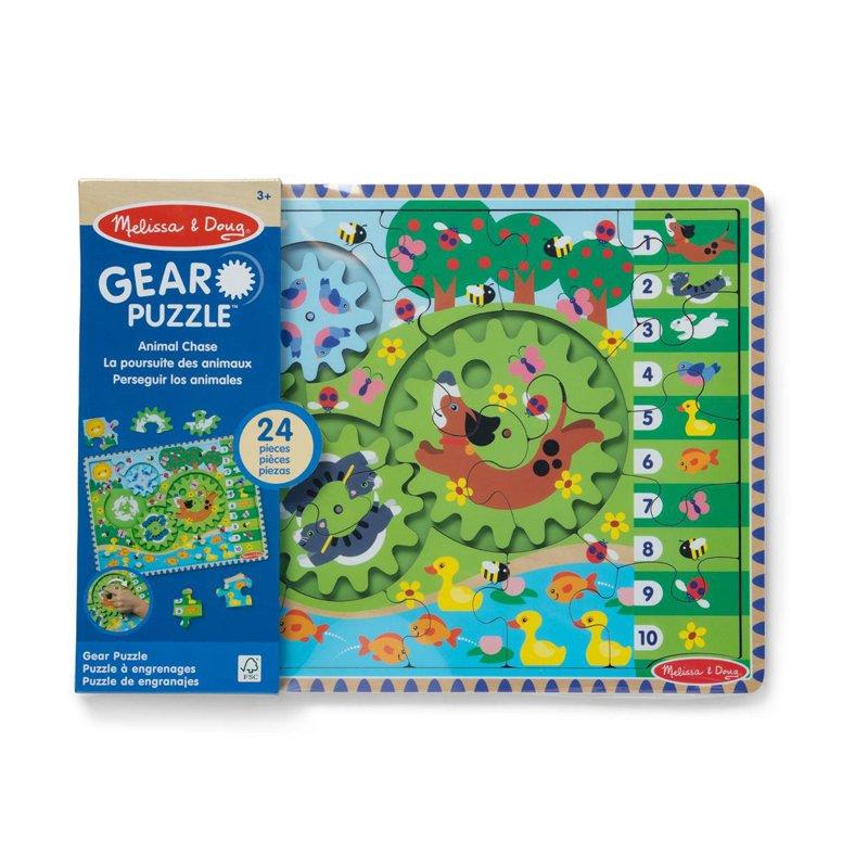 MND Wooden Gear Puzzle Animal Chase I-Spy