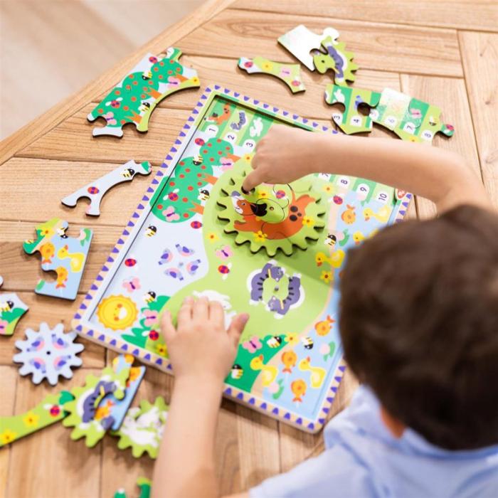 MND - MND Wooden Gear Puzzle Animal Chase I-Spy