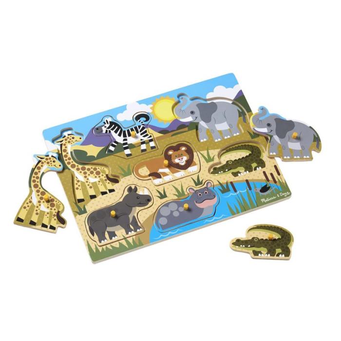 MND - MND Wooden Peg Puzzle Safari